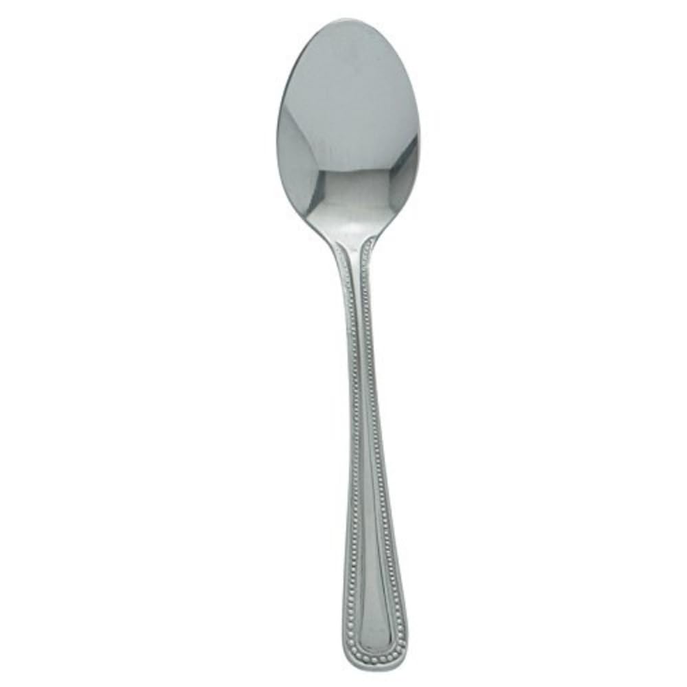Utopia Bead Coffee Spoon - Pack of 12 - Traditional Cutlery, 18/0 Stainless Steel, Silver