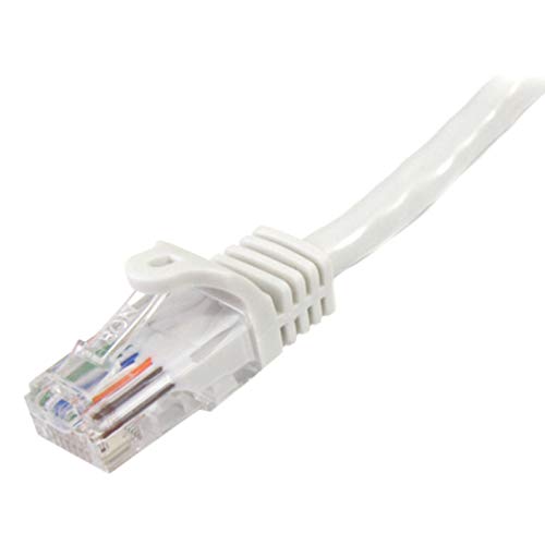 StarTech.com 5m White Cat5e Patch Cable with Snagless RJ45 Connectors - Long Ethernet Cable - 5 m Cat 5e UTP Cable (45PAT5MWH) - Image 2
