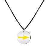 cotigo – Collar Símbolos de España en Acero Inoxidable | Trisquel, Pintaderas, Vieira, Indalo, Estrella Mudéjar, Panot | Collar Unisex Ajustable | Amuleto Cultural (FLECHA CAMINO DE SANTIAGO)