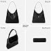 Faux Suede Hobo Bags Vegan Leather Shoulder Bag Tote for Women with Cherry Charm Slouchy Designer Handbag Purse Fall Fashion