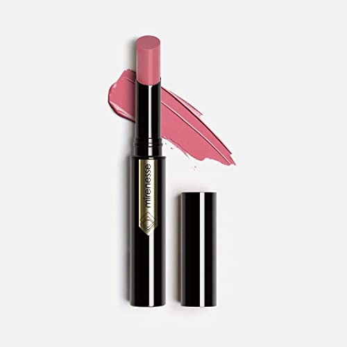 Mirenesse French Kiss Super Glossy Lipstick, Hydrating Line Filling Brightening Gloss Finish with Vitamin C + Vitamin E, Vegan and Toxin Free, Sosini .07 oz