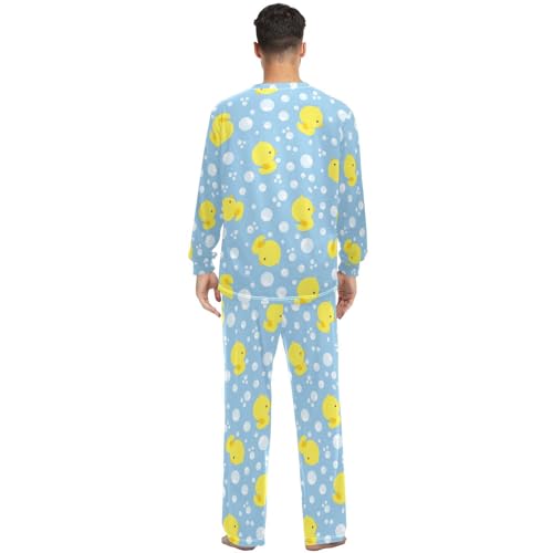 Fustylead Various of Background Matching Couple Pajama Sets 2 PCS Flower Lounge Long Sleeve Sleepwear Pants Set for Men Women4