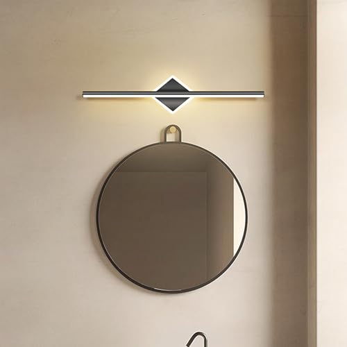 Apliques de pared LED de 40cm negro con luz cálida para el espejo del baño moderno