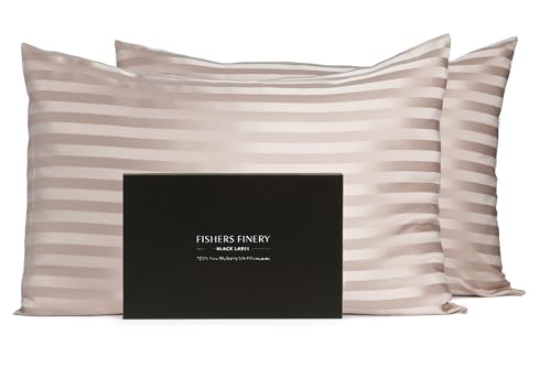Fishers Finery 30mm Luxury 100% Pure Mulberry Silk Pillowcase, Quality Tested
