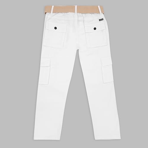 Image of CAVIO Boys Cotton Solid Cargo Pants
