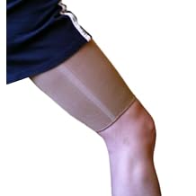 Alpha Medical Slip-On Compression Thigh Support Brace Effective Hamstring and Groin Support Sleeve for Enhanced Recovery and Stability -Large Beige