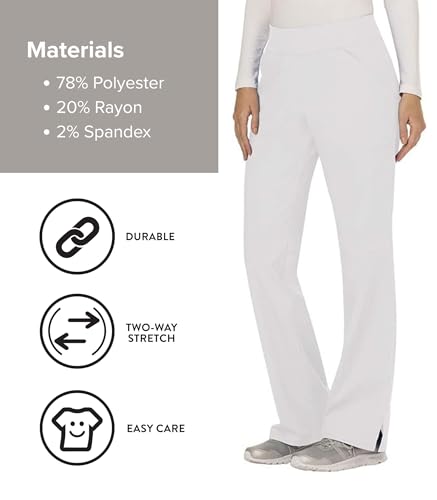 Image of Cherokee Women Scrub Pant with Straight Leg Pull-on Pant Medical Bottom with 4 Pocket & 2-Way Stretch Fabric - WW110 | 2-way Stretch Fabric, Pull-on Medical Bottom, Comfort Waistband, Knit Waist, Easy Care, Built For Healthcare Professionals