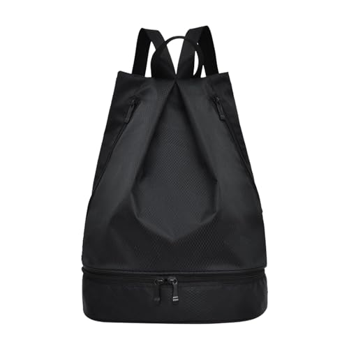Mochila de natación impermeable, mochila de entrenamiento para gimnasio, mochila de gimnasio para natación, bolsa de rafting húmeda y seca con capacidad, cremallera segura para excursiones, Negro ,