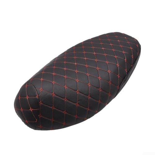 Funda de asiento de motocicleta de piel 3D para scooter y moto, almohadilla resistente al calor, antideslizante y con protección solar, impermeable, protector de asiento negro (XXL)