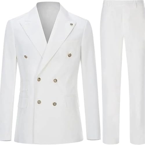 Men's Slim Fit Single Button Tailcoat | 2-Piece Spring Formal Suit | Dinner Party Dance4