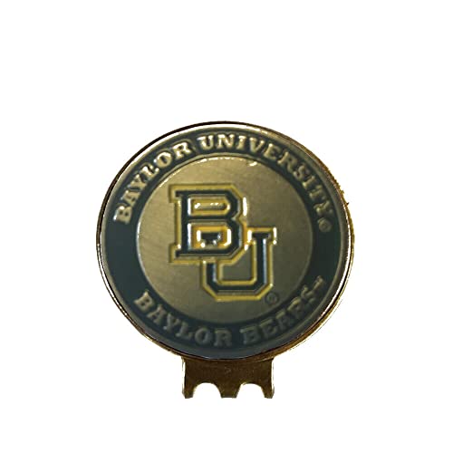 Mobile Pro Shop Golf Ball Markers with Hat Clip – Easily Attaches to Golf Cap – Made of Stainless Steel & Ideal for Professional Golfers (Baylor Bears)