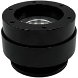Valixirant Volante de liberación rápida TURN Direct Drive, buje simulador de carreras de aleación de aluminio con sistema de intercambio de configuración de aparejo SIM, negro y rojo (negro)