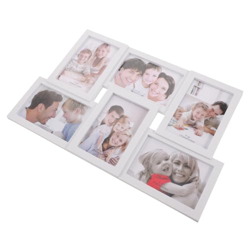 AOKWAWALIY Cadre photo pour collage de plusieurs photos - Tenture murale - Blanc
