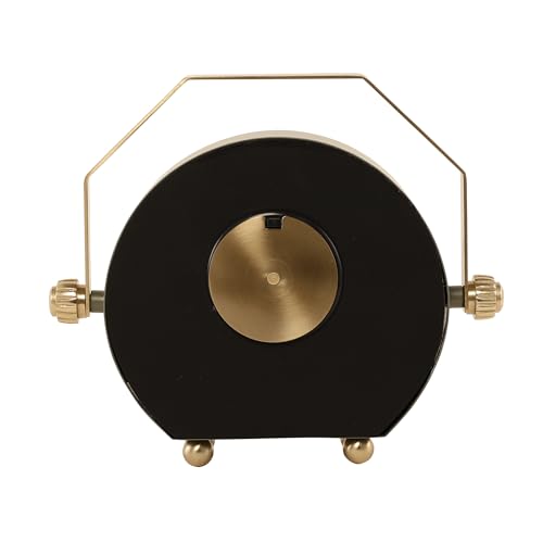 Image of Decor de Maison Brings Handcrafted Seraphic Marble Timepiece Table Clock for Home, Room, Office, Shelves Decor | Classic Non-Ticking Tabletop Battery Operated Analog Desk Clock (Green, Table Clock)