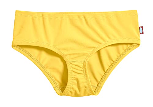 City Threads Girls Swim Brief Bottom UPF 50+ Rash Guard Bathing Suit Soft Comfortable Durable Made in USA, Yellow, 4T