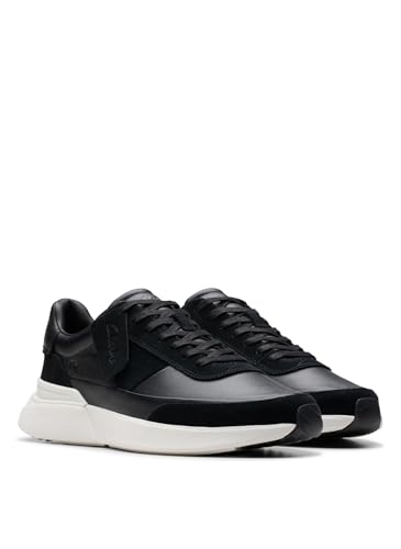 Clarks Para Hombre. 26178494 Zapatillas De Piel Craft Pace Negro (44), Plano, Cordones, Casual - 4