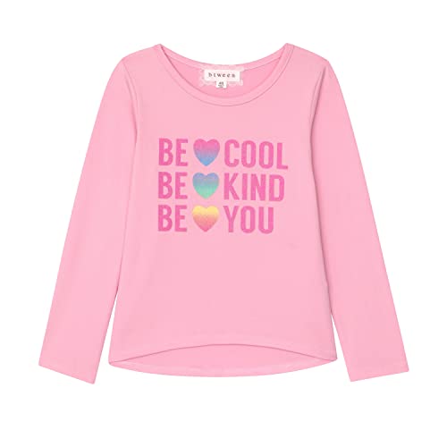 Girls Long Sleeve Fall Graphic Tops, School Sports Tees, 4 Pack Multiple Pattern Tshirts2