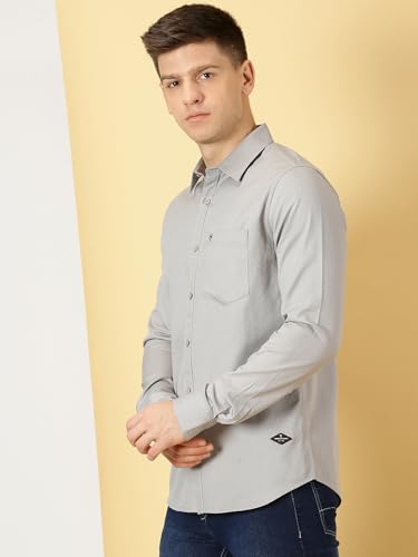 Image of Thomas Scott Men Classic Slim Fit Cotton Casual Full Sleeves Shirt