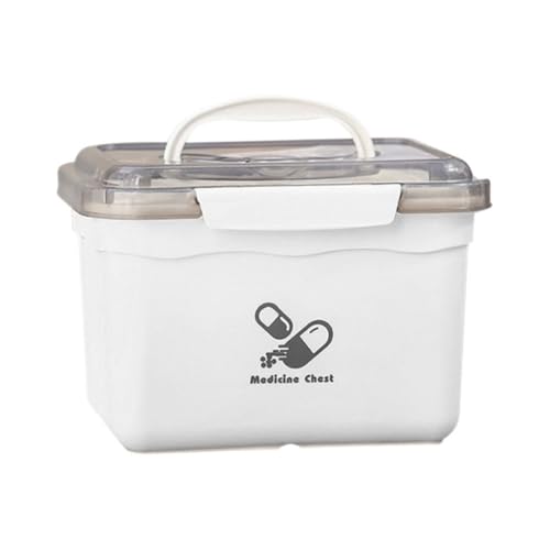 Caja de medicamentos para casa con doble capa y protección resistente a la humedad 2