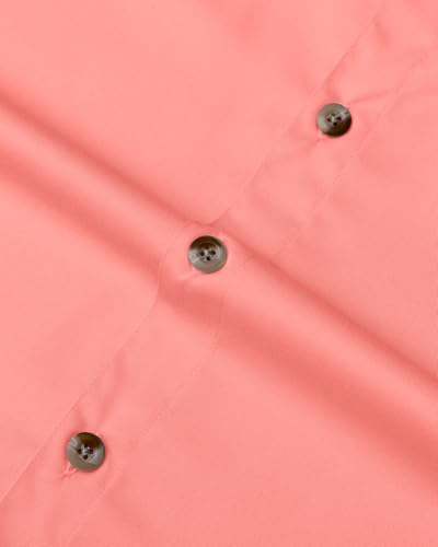Image of Alimens & Gentle Short Sleeve Fishing Shirt Wicking Fabric Sun Protection Casual Button Down Shirts