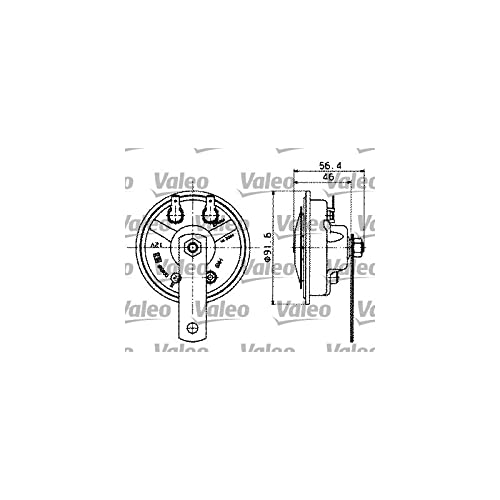 VALEO Avertisseur sonore 479164 puissant klaxon 114 dB finition chrome disque 24V