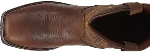 Justin Boots Mens Fireman Square Toe Casual Boots Mid Calf - Brown - Size 9 2E | Image 5
