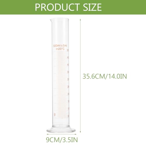 Probeta de 500ml de vidrio borosilicato con escala de alta precisión 3
