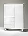 Produktbild lifestyle4living Sideboard, Kommode, Anrichte, Highboard, Flurkommode, Schubladen, Hochglanz, Lack, weiß, Schubladenkommede