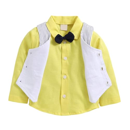 Image of Wish Karo Cotton Clothing Sets For Baby Boys-(bt75ynw Yellow 3-6mths)
