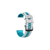  Srndsydak Correa de silicona de 22mm Compatible con Samsung Galaxy Watch 46mm/ 3 45mm/ Gear S3 Classic(White Blue,For Galaxy Watch 46mm)