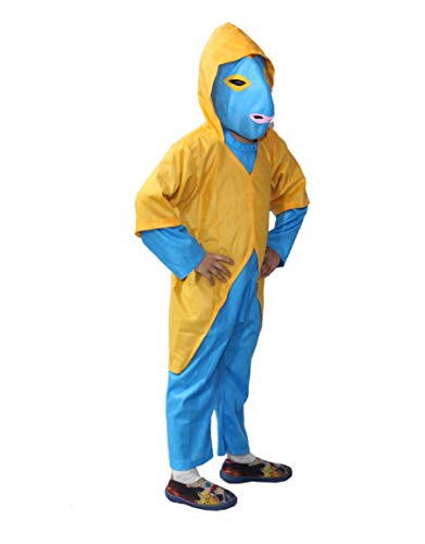 Image of Kaku Fancy Dresses Alien Fancy Dresses Costume Blue For Boys and Girls