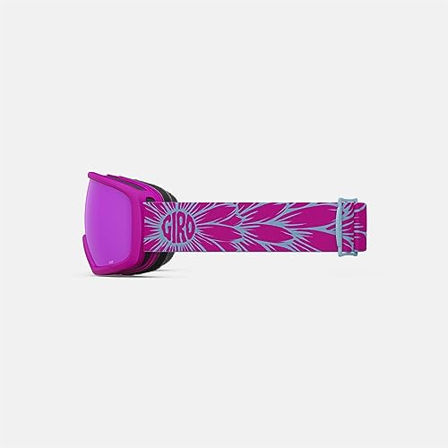 Image of Giro Stomp Kids Ski Goggles - Snowboard Goggles for Youth, Boys & Girls - Pink Bloom Strap with Amber Pink Lens