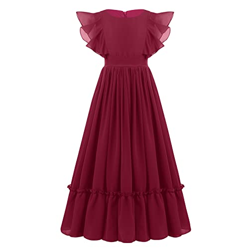 Robe de demoiselle d'honneur rouge aux finitions haute couture