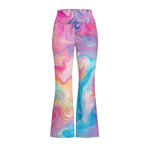 Girls Flared Pants,High Waist Yoga Pants Stretchy Flared Pants Sweatpants for Fitness Sports Gym