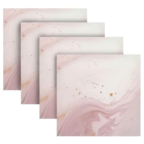 Servilletas de Tela Cuadradas Rosa Dorado Mármol Set 6 miniatura 5