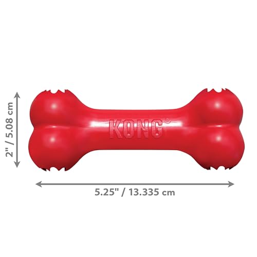image for KONG Goodie Bone - Classic Durable Natural Rubber Dog Bone, Supports M