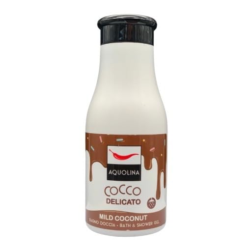 YESHI SET A-QUOLINA COCCO: BAGNO SCHIUMA 250ML + LATTE CORPO 250ML + PROFUMO 150ML + MELISSA POCHETTE + SPUGNA (COCCO)
