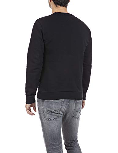 REPLAY M3215 .000.21842 Maglia di Tuta, Nero (098