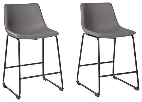 Signature Design by Ashley Centiar Counter Height Bar Stool, Gray