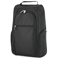 Tragbare schuhtasche Golf, Premium Fußball Schuhbeutel Soccer Shoe Bag mit 3 Reißverschluss-Taschen Geeignet für Herren, Damen, Jungen, Mädchen, Sport (Schwarz)