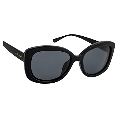 Dominica Polarized Sunglasses for Women Black Frame w/Smoke Lens 6
