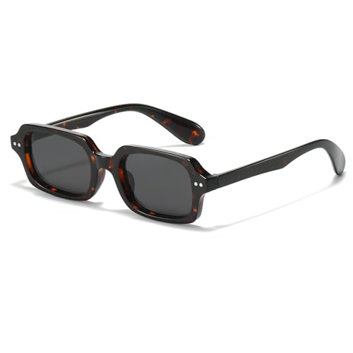 YAMEIZE Occhiali da Sole Rettangolari per Donna Uomo Retrò Vintage