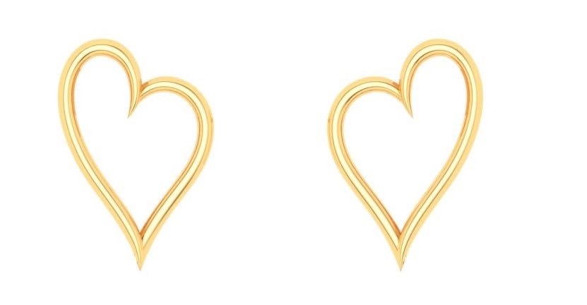 P.C. Chandra Jewellers Women 14Kt (585) Yellow Gold Sweetheart Sleek Stud Earrings - 0.5 Grams (B0CNPBW9ZR) Amazon Price History, Amazon Price Tracker