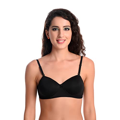 Image of Women's Cotton Lightly Padded Wire Free T-Shirt Bra Multi Color Pack of 3