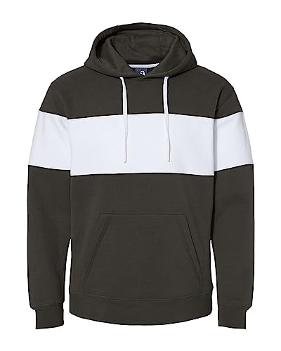 J. America - Varsity Fleece Colorblocked Hooded Sweatshirt - 8644