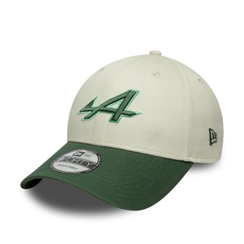 Casquette 9FORTY Alpine Racing Blanc et Vert avec visière courbée et sangle réglable