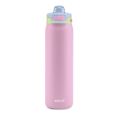 Image of Ello Pop & Fill Insulated Stainless Steel Water Bottle with Quick Fill Lid, Leakproof Locking, Sip or Chug Spout, BPA-Free, Double Wall Vacuum Insulated for Sports, Travel & School- 22oz / 32oz / 40oz