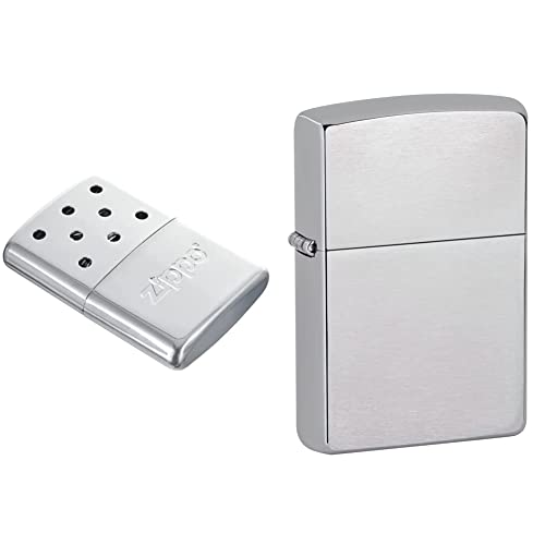 Zippo Zippo Handwarmer High Polish Chrome 12 Hours, 12h & Benzin Feuerzeug Chrom Standard gebürstet Regular Sturmfeuerzeug Chrome