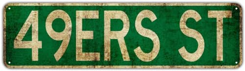 Tin Sign 49ers St �t�@�j�[���^�� �u���L�Ŕ� �Ǒ��� �� �� �� �_�� �� �t�����g �h�A ���� ���O �X�g���[�g �T�C�� 4x16�C���`