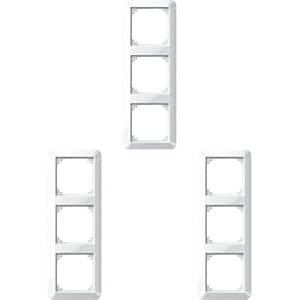 Schneider Electric Merten 3-fach Rahmen Polarweiss Glänzend